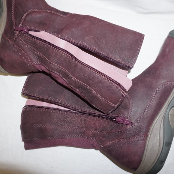 KEEN Boots PRESIDIO II  sz 6.5  Dark Red oiled leather water repel rubber sole - Picture 6 of 12